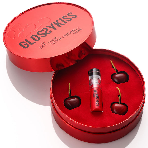 Подарунковий набір: блиск для губ 8 мл + 3 свічки