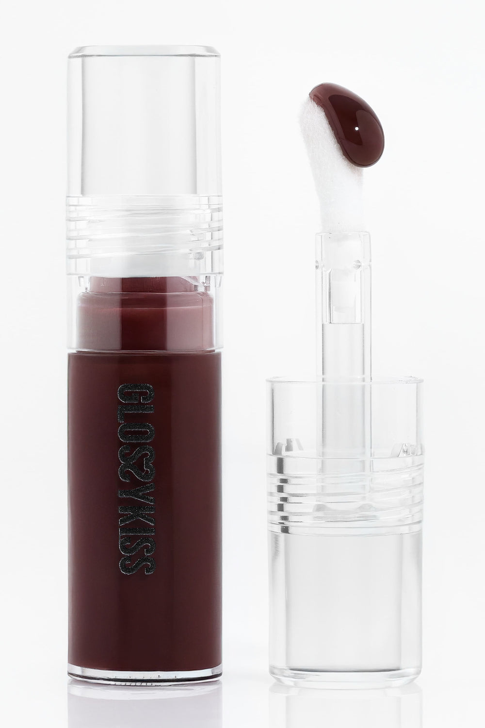 Блиск для губ GlossyKiss MAUVE шоколадно-червоний відтінок