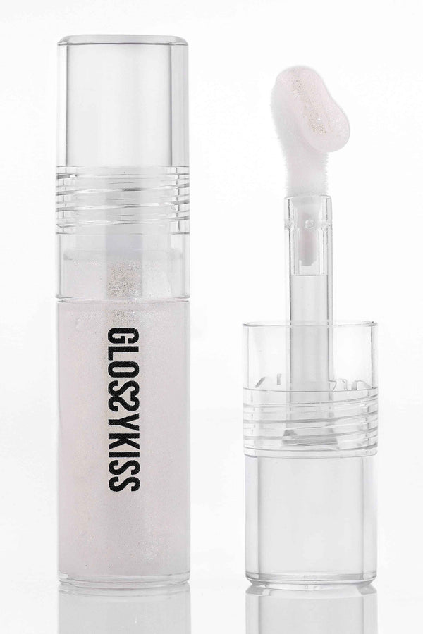 Блиск для губ GlossyKiss VELURA прозорий з рожевим сяйвом
